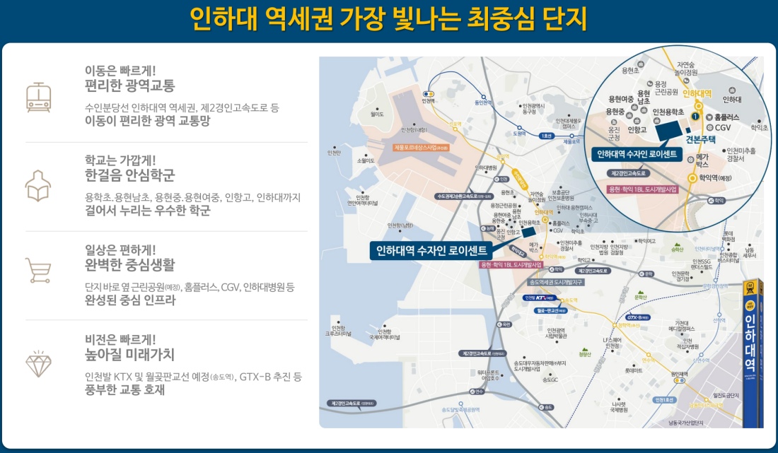 인하대역 한양수자인 모델하우스 뉴스
